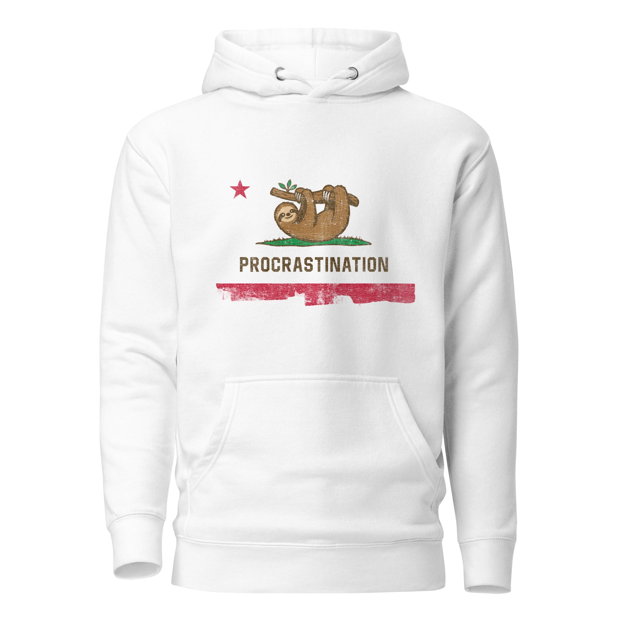ProcrastiNATION - Premium Hoodie - White - The Philosopher's Shirt