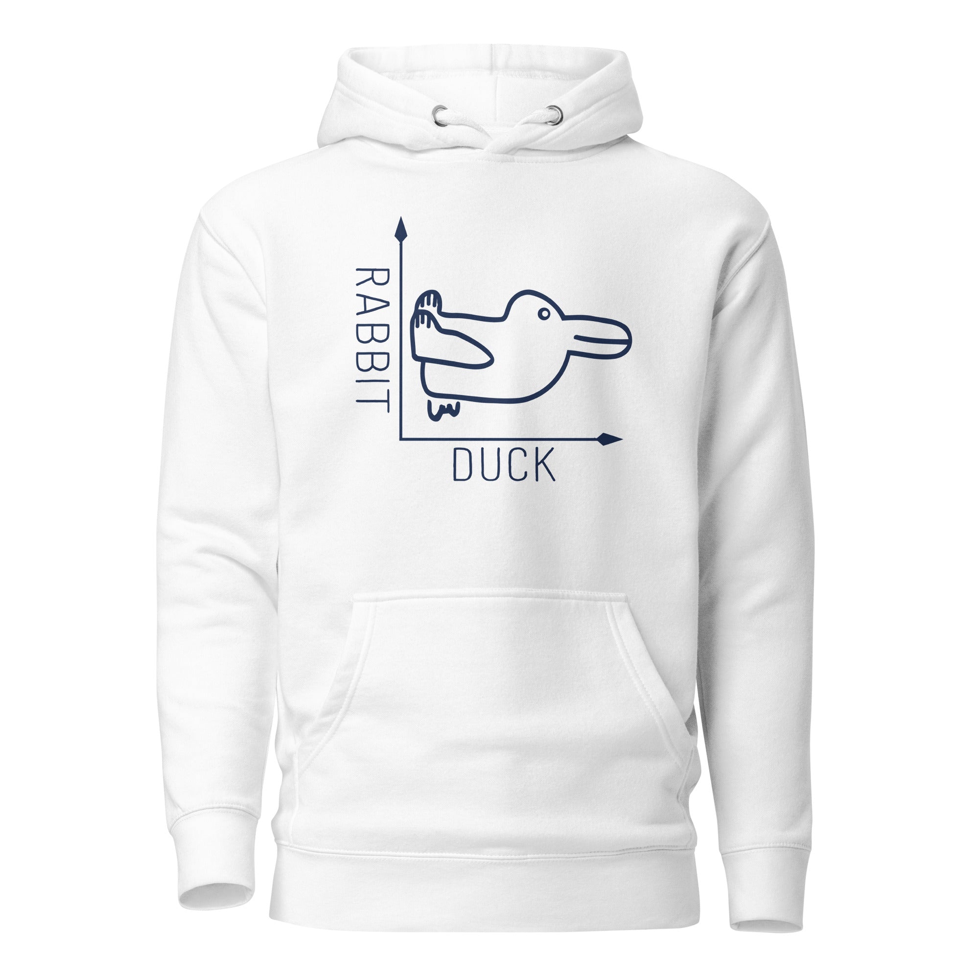 Rabbit-Duck Illusion - Duck Edition - Premium Hoodie - White - The Philosopher's Shirt