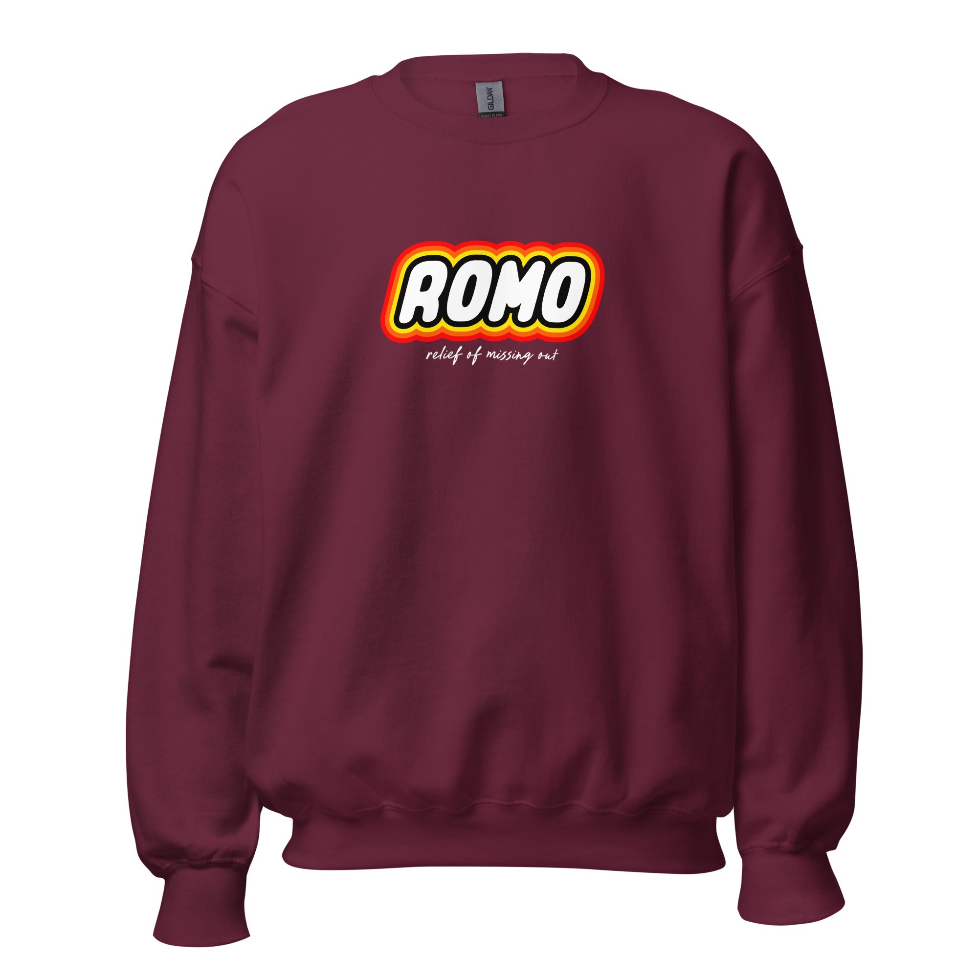 ROMO: Relief of missing out - Sweatshirt - Maroon - The Philosopher's Shirt