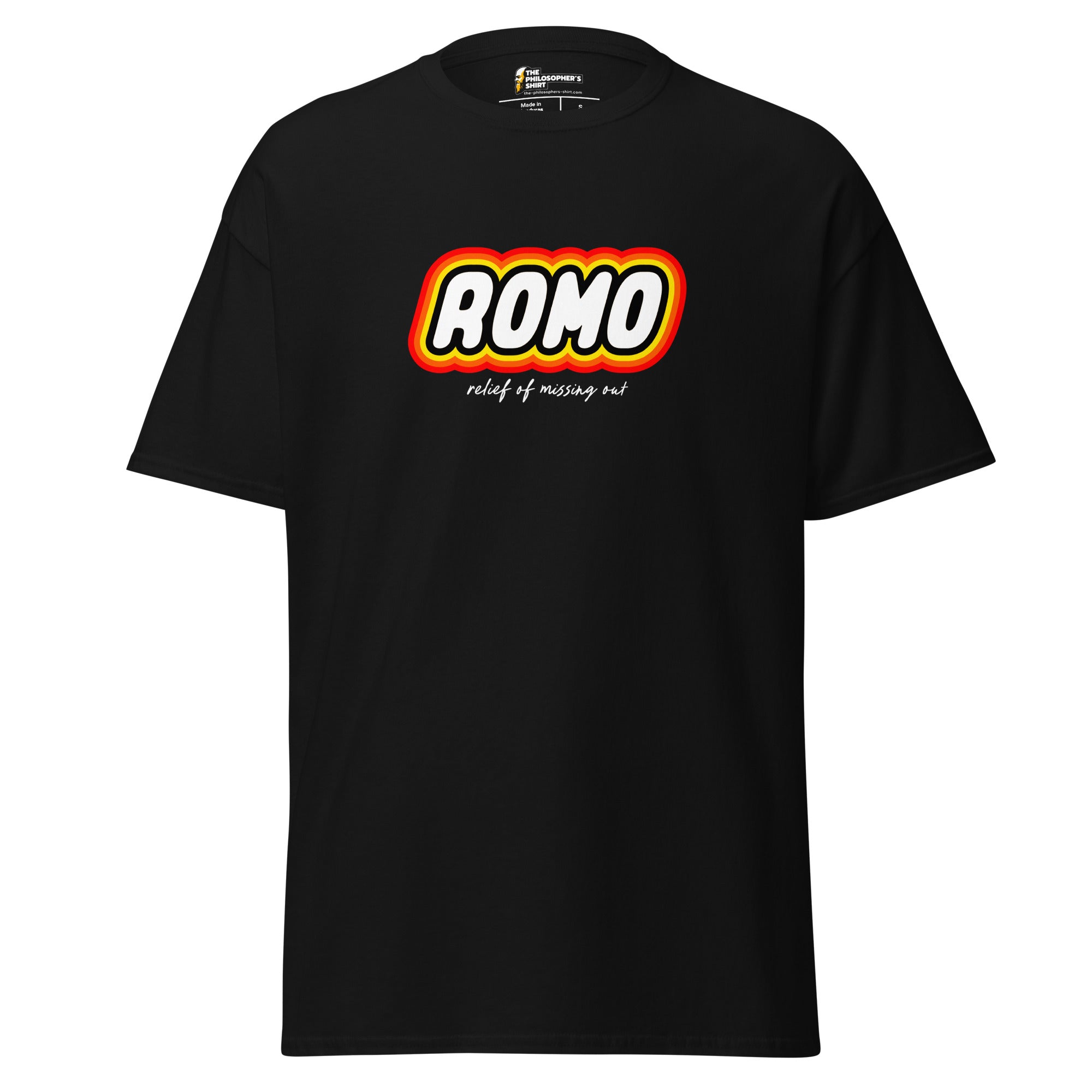 ROMO: Relief of missing out - Unisex Classic T-Shirt - Black - The Philosopher's Shirt