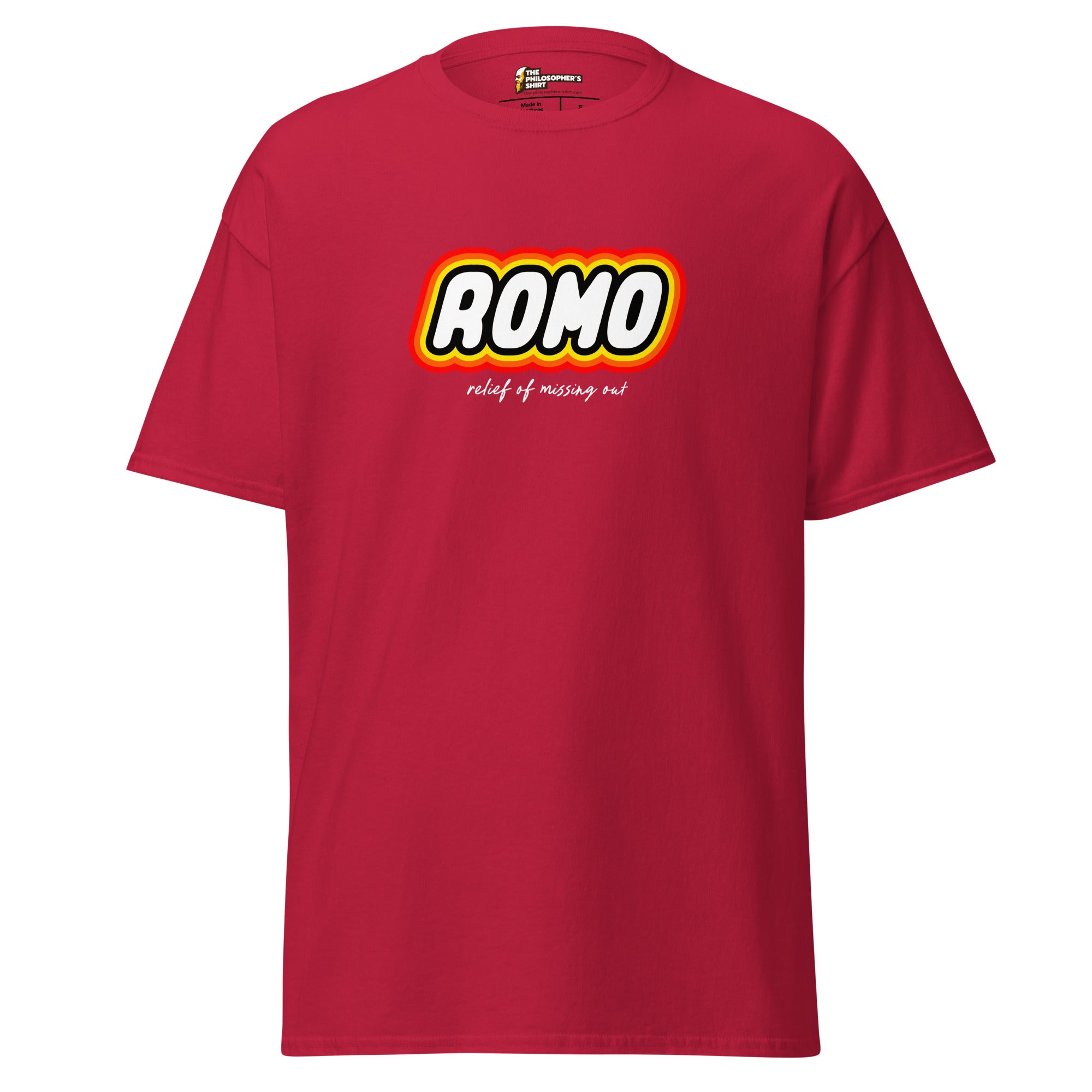 ROMO: Relief of missing out - Unisex Classic T-Shirt - Cardinal - The Philosopher's Shirt