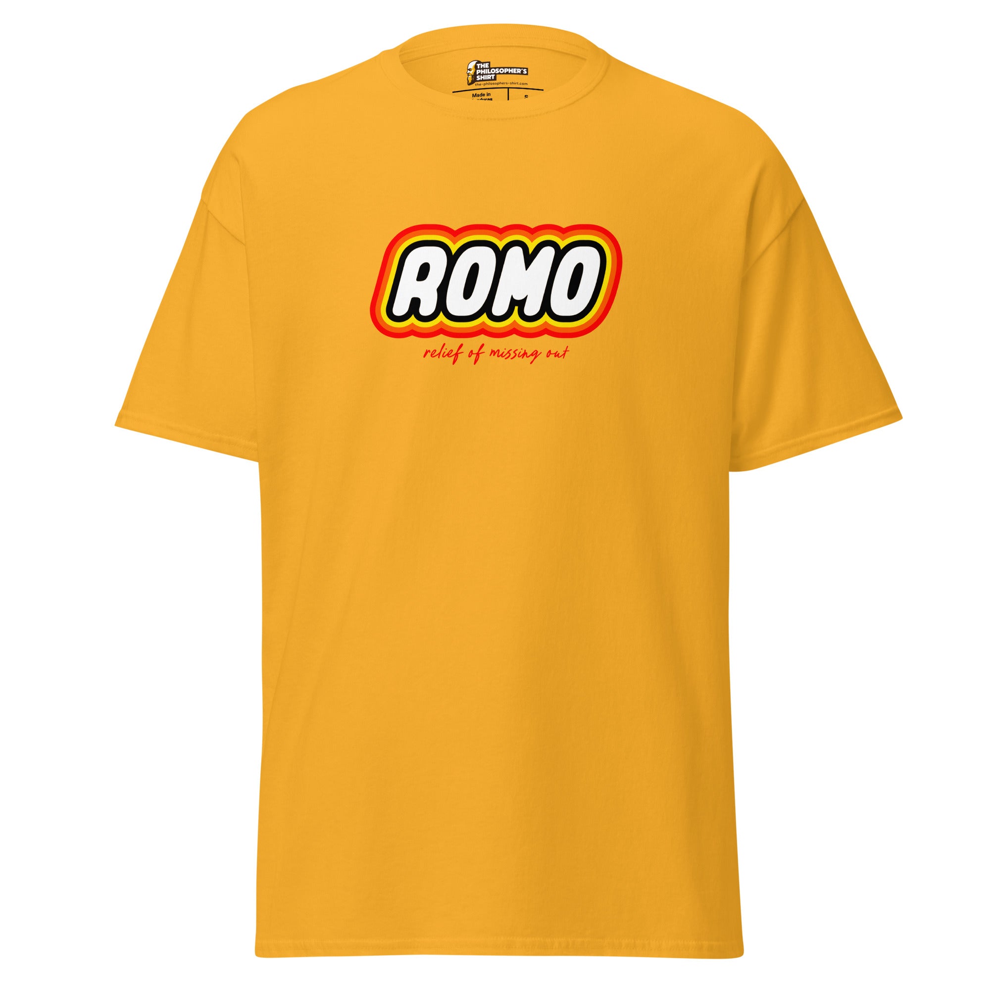 ROMO: Relief of missing out - Unisex Classic T-Shirt - Gold - The Philosopher's Shirt