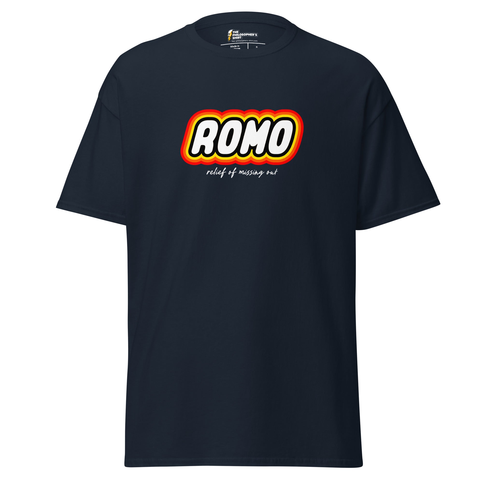 ROMO: Relief of missing out - Unisex Classic T-Shirt - Navy - The Philosopher's Shirt