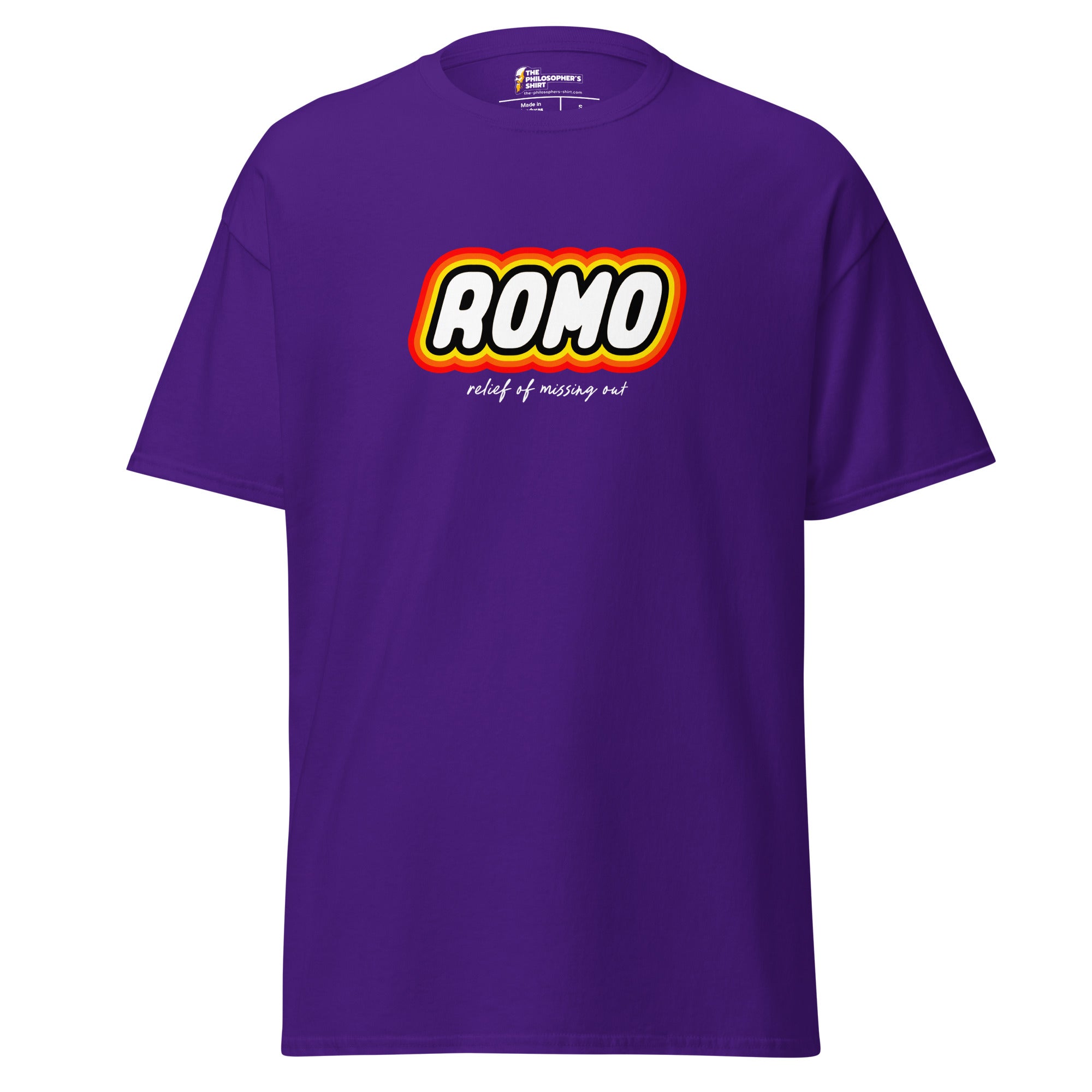 ROMO: Relief of missing out - Unisex Classic T-Shirt - Purple - The Philosopher's Shirt