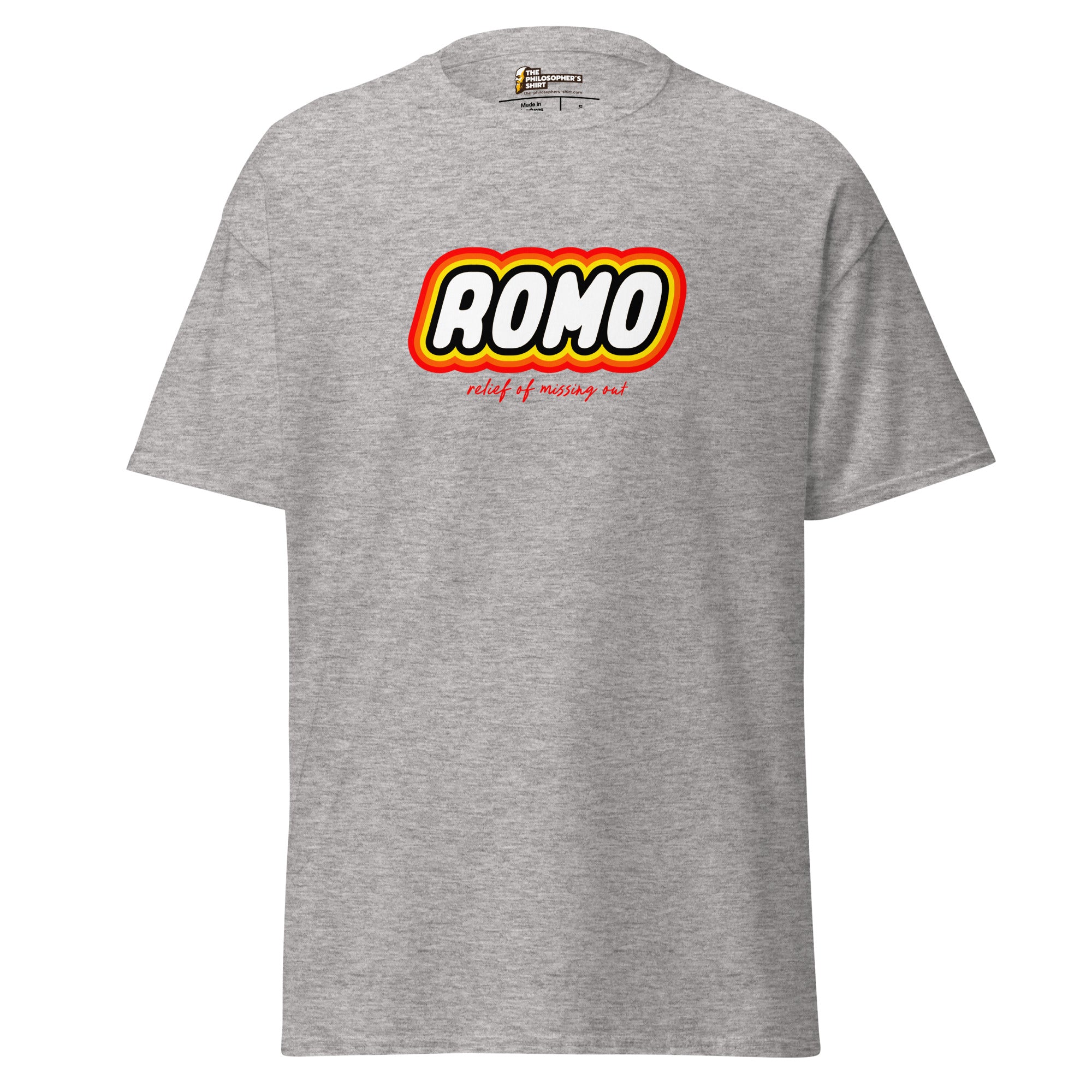 ROMO: Relief of missing out - Unisex Classic T-Shirt - Sport Grey - The Philosopher's Shirt