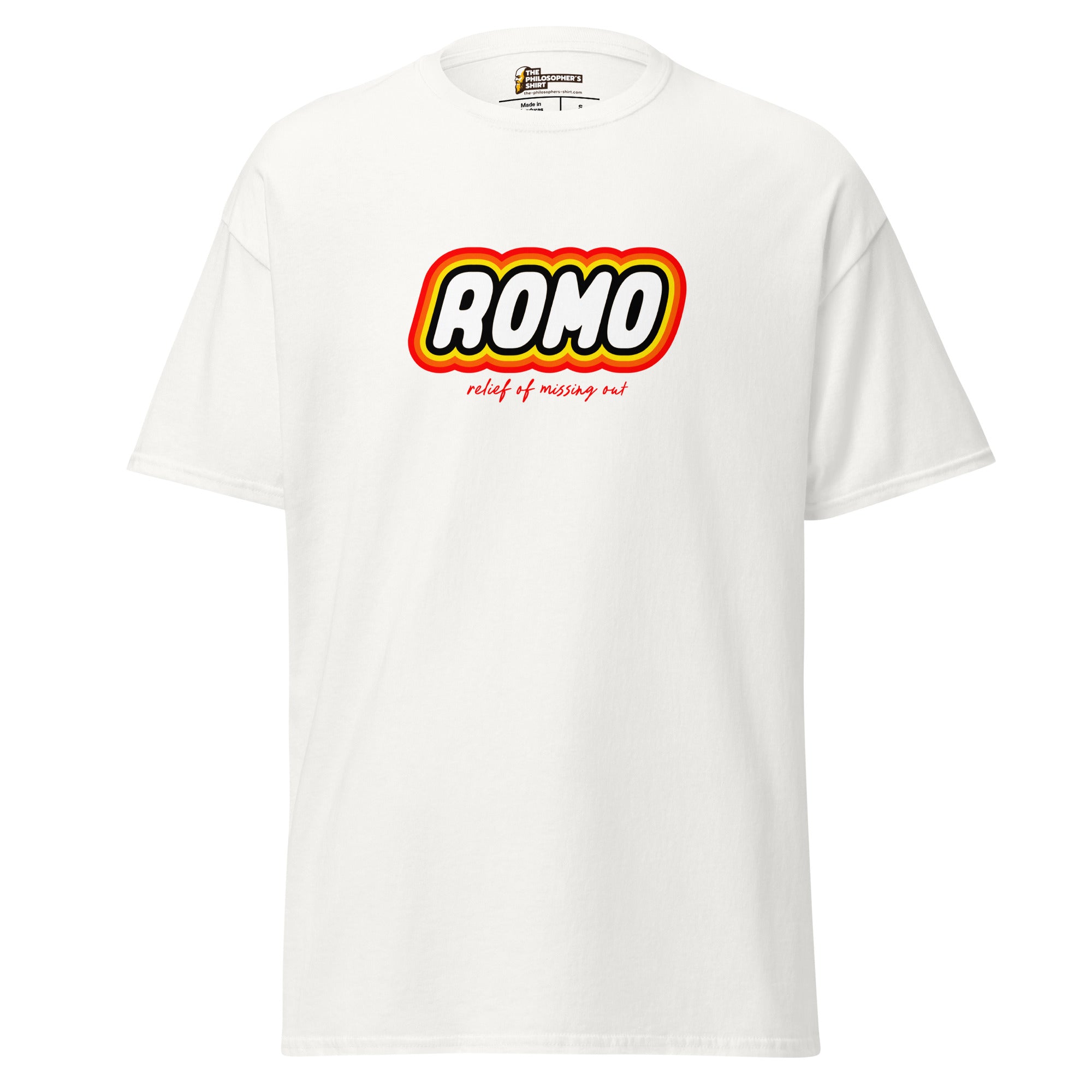 ROMO: Relief of missing out - Unisex Classic T-Shirt - White - The Philosopher's Shirt
