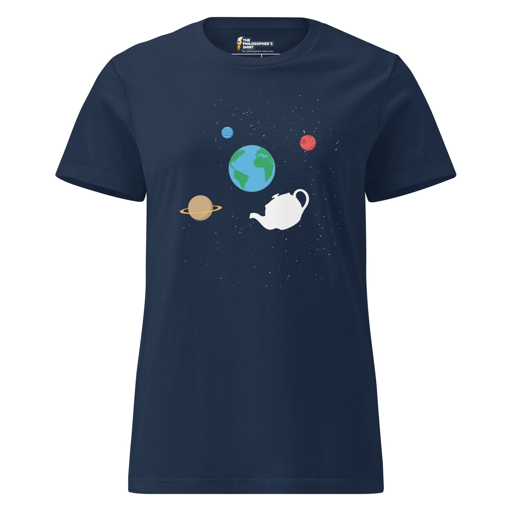 Russell's Teapot Floating in Space - Women’s T-shirt - The Philosopher's Shirt