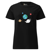 Russell's Teapot Floating in Space - Women’s T-shirt - Black / S