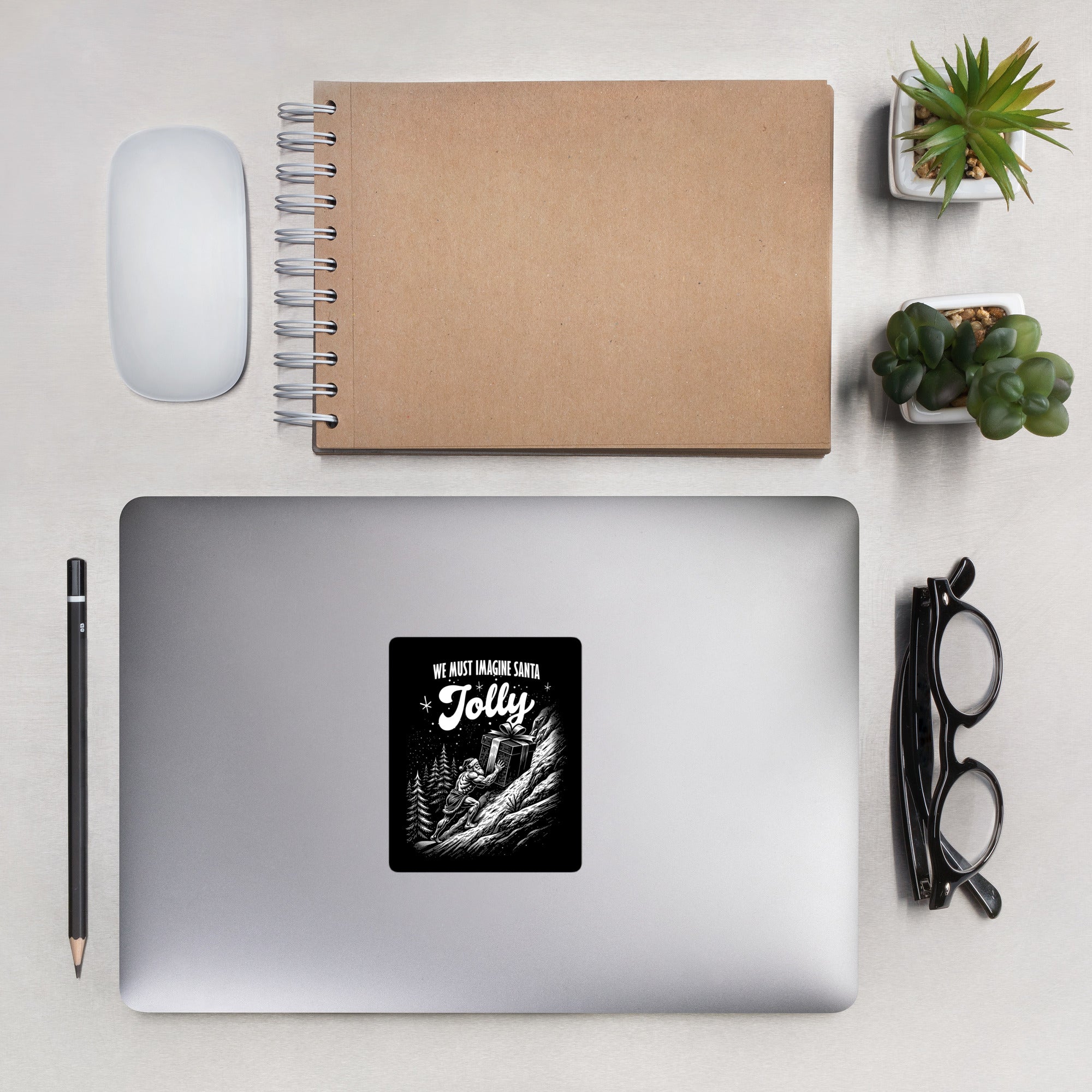 Santa Sisyphus - Sticker - The Philosopher's Shirt