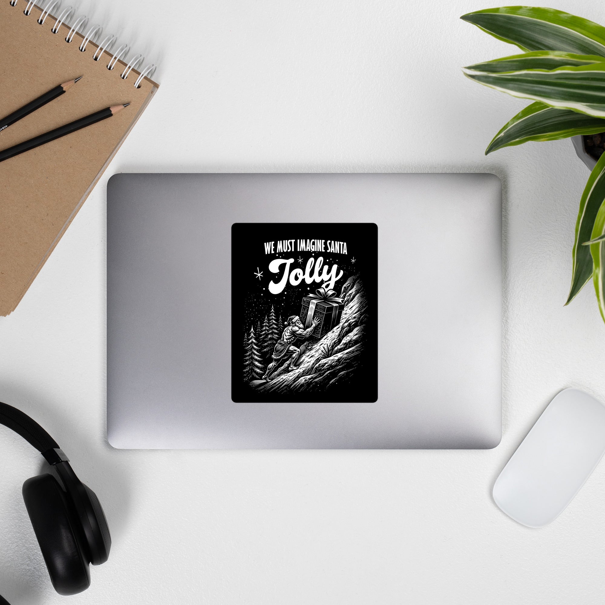 Santa Sisyphus - Sticker - The Philosopher's Shirt