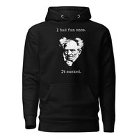 Schopenhauer - I Had Fun Once - It Sucked - Premium Hoodie - Black / S