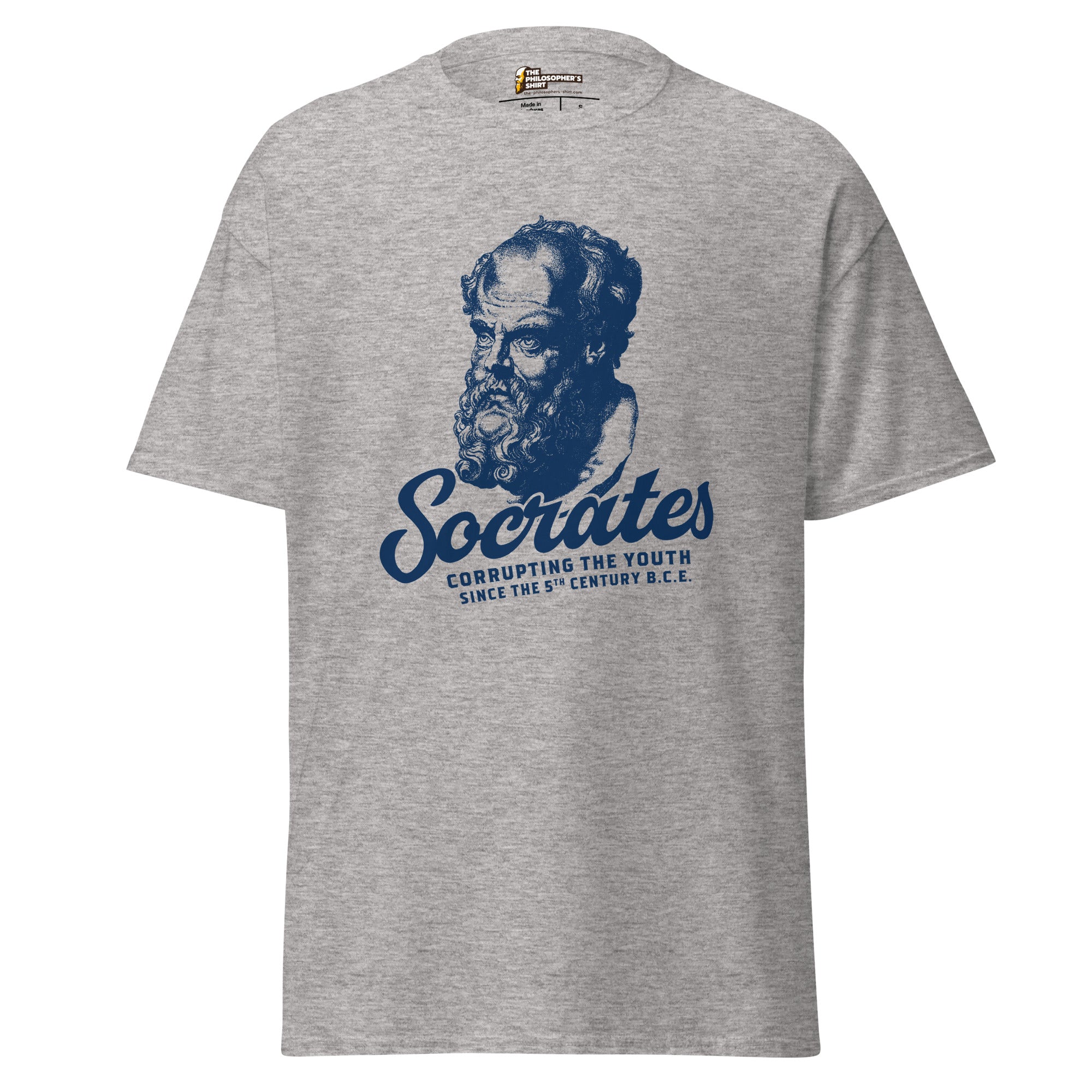 Socrates - Corrupting the youth - Unisex Classic T-Shirt - Sport Grey - The Philosopher's Shirt