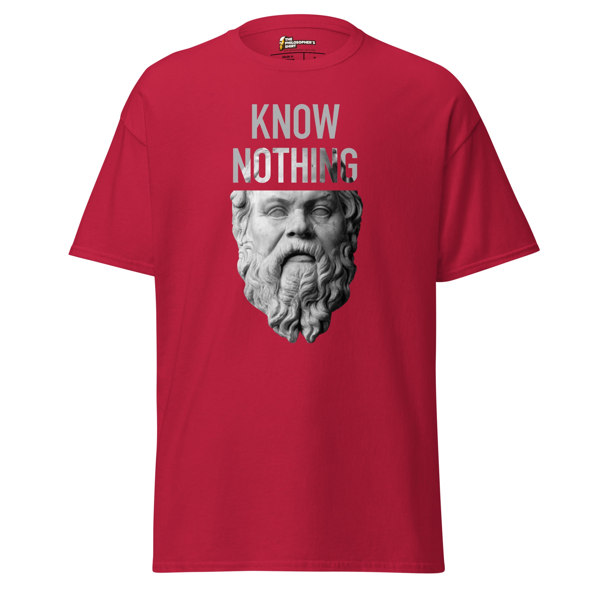 Socrates - Know Nothing - Unisex Classic T-Shirt - Cardinal - The Philosopher's Shirt