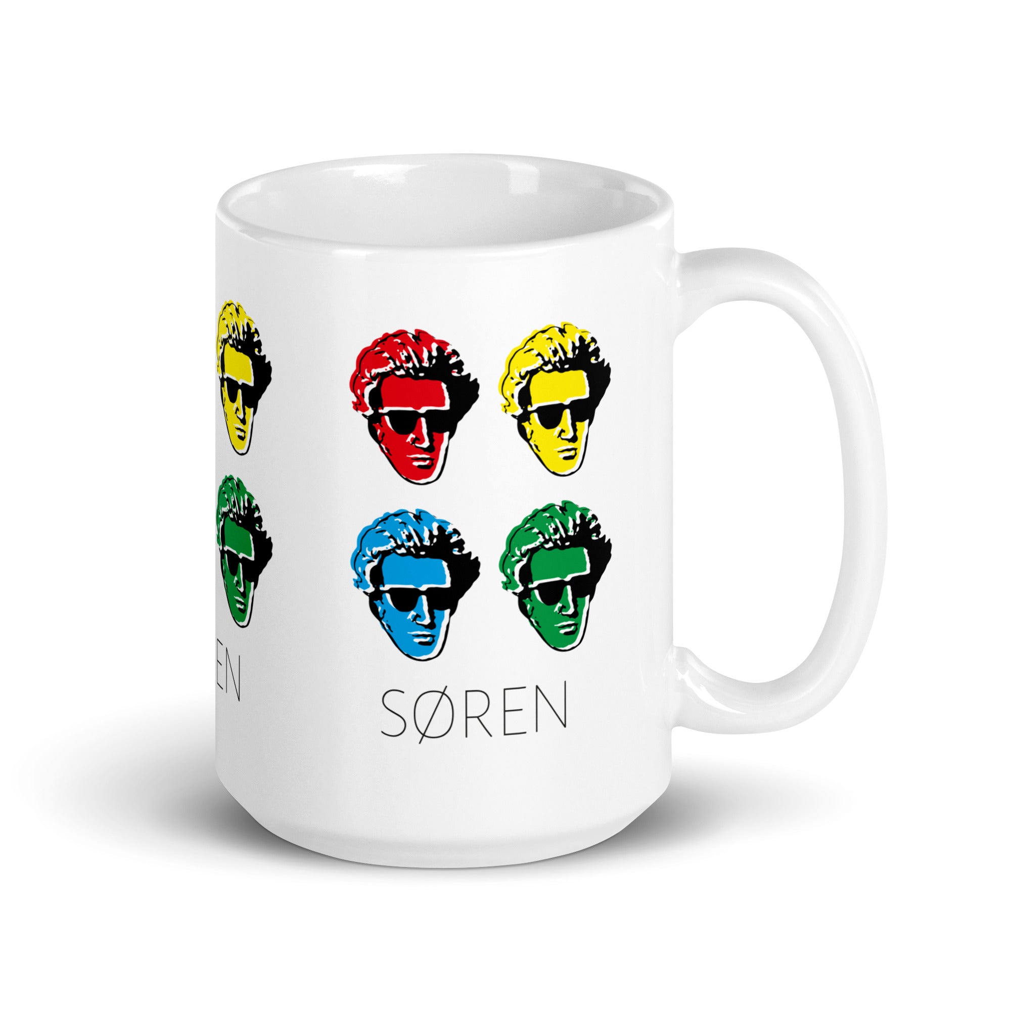 Soeren Kierkegaard Pop Art - Mug - The Philosopher's Shirt