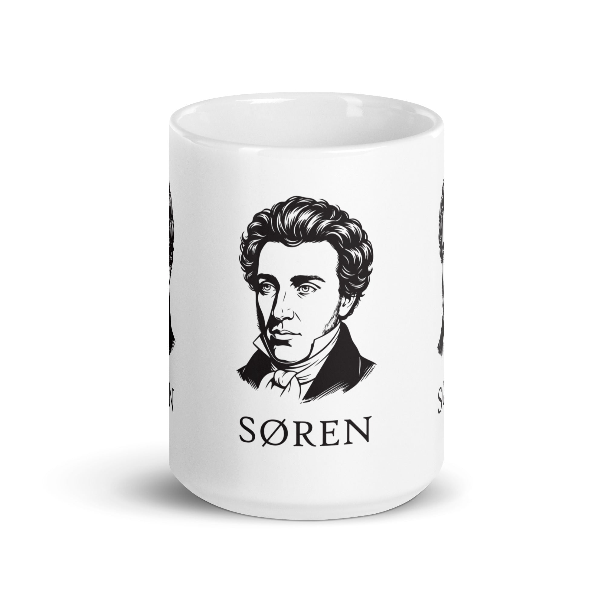 Soeren Kierkegaard Portrait - Mug - The Philosopher's Shirt