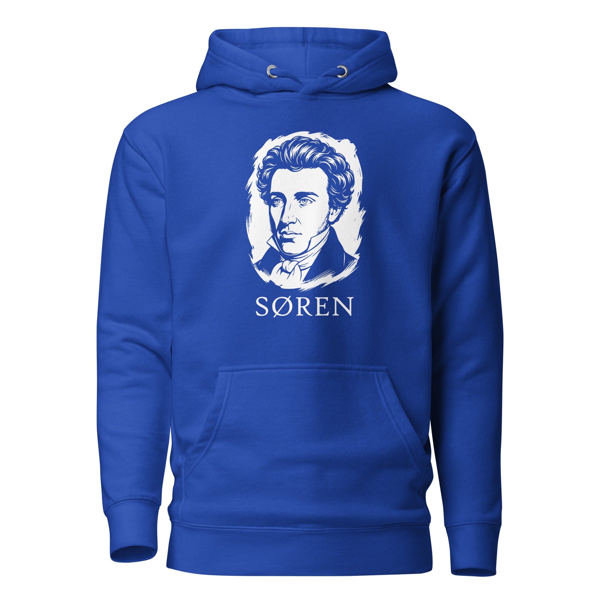 Soeren Kierkegaard Portrait - Premium Hoodie - The Philosopher's Shirt