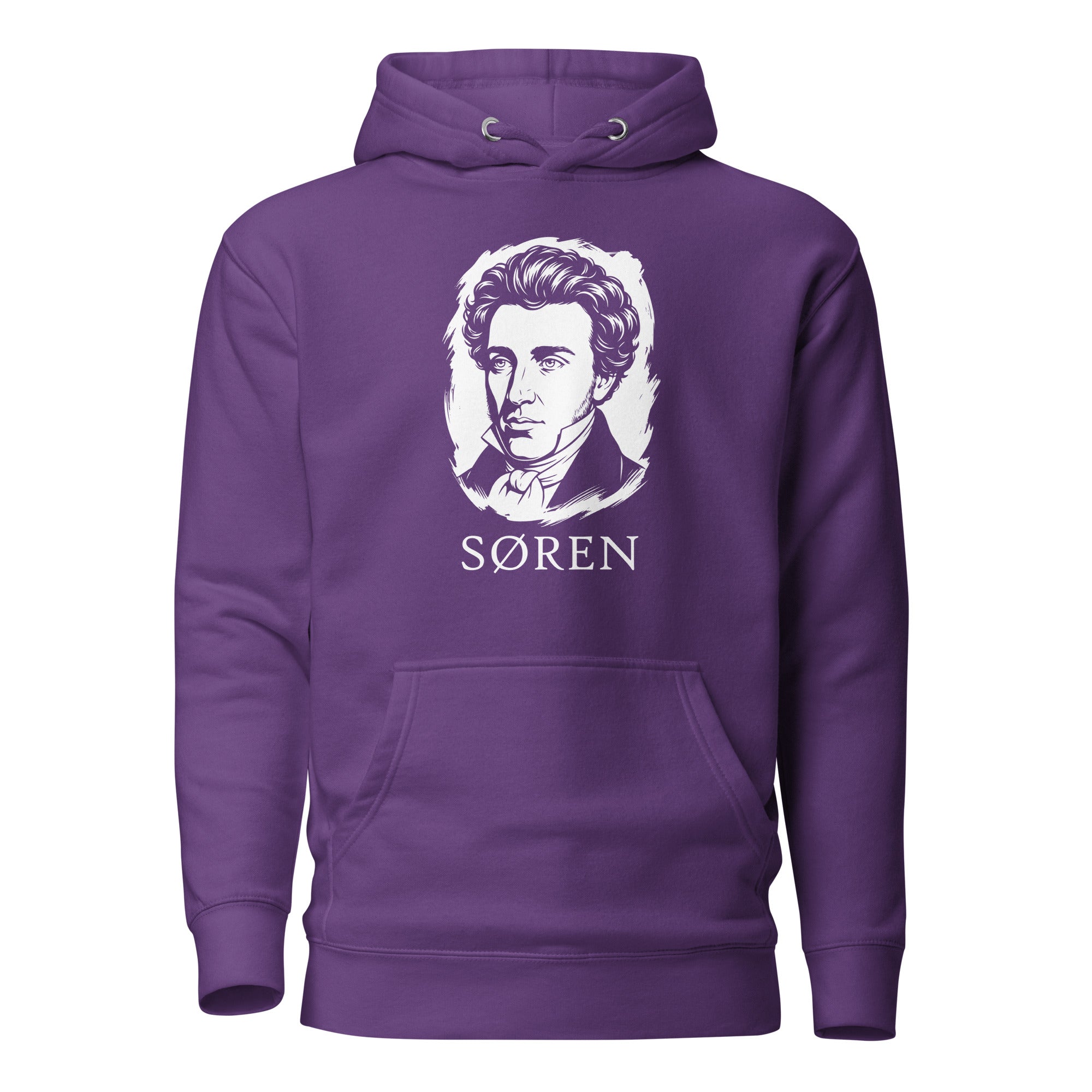 Soeren Kierkegaard Portrait - Premium Hoodie - The Philosopher's Shirt
