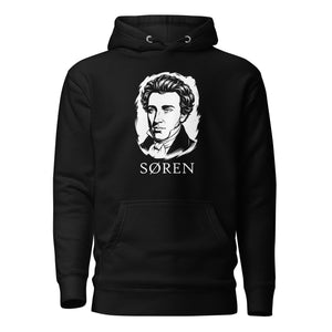 Soeren Kierkegaard Portrait - Premium Hoodie