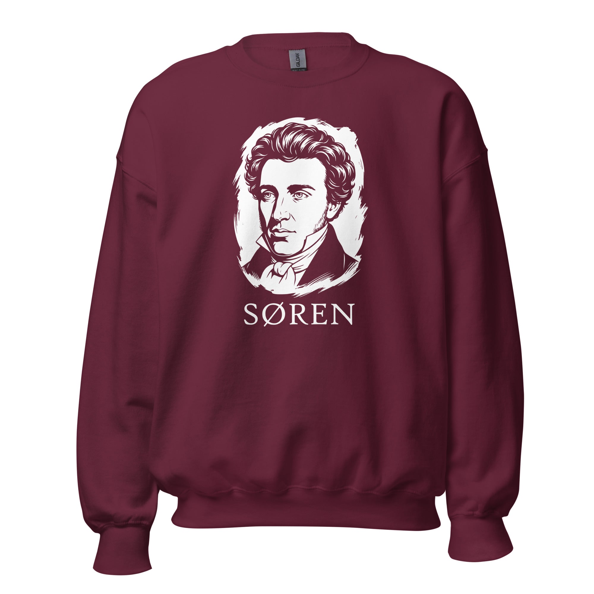 Soeren Kierkegaard Portrait - Sweatshirt - The Philosopher's Shirt