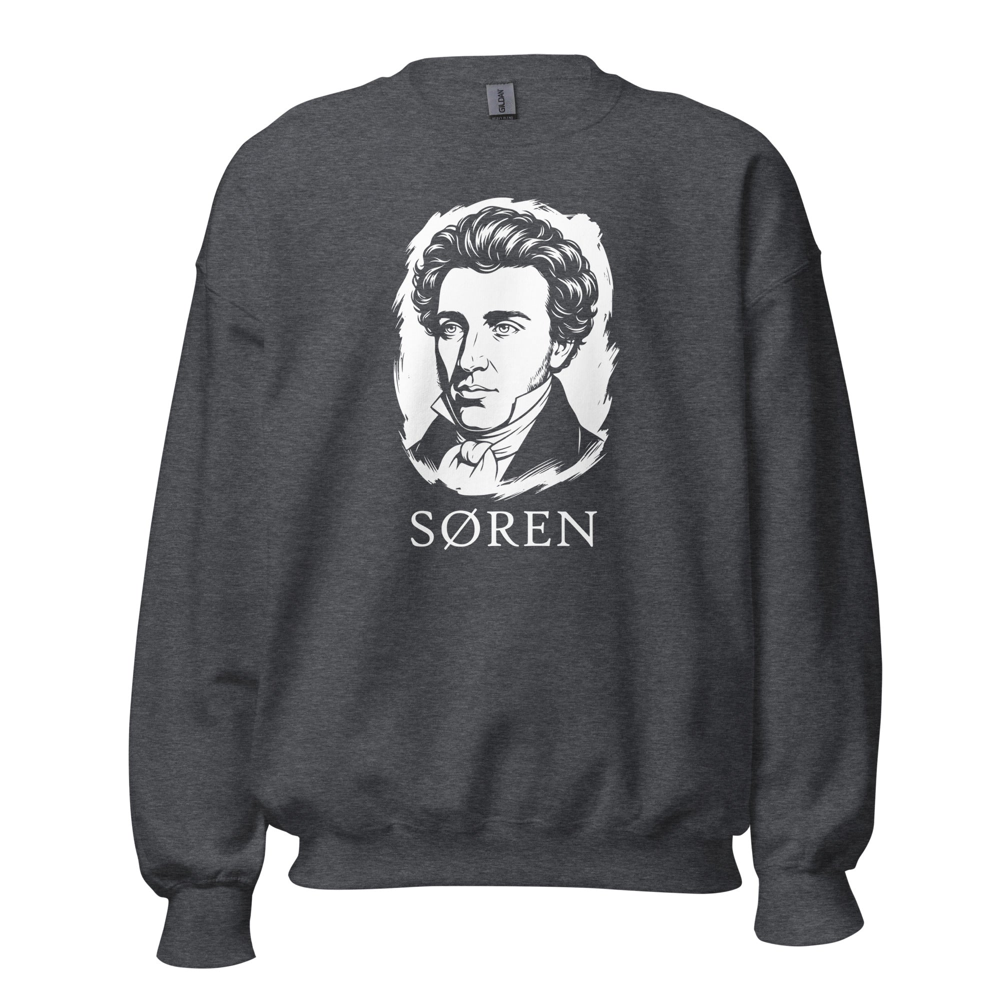 Soeren Kierkegaard Portrait - Sweatshirt - The Philosopher's Shirt