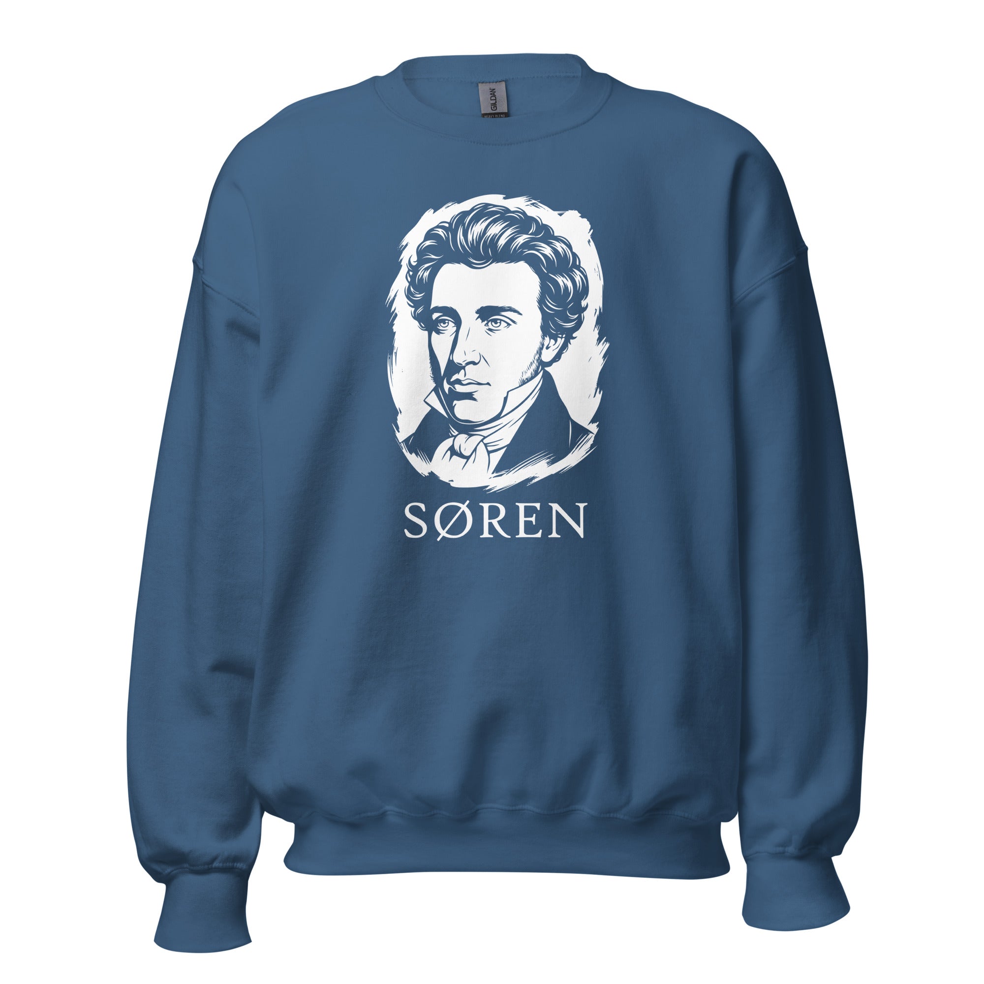 Soeren Kierkegaard Portrait - Sweatshirt - The Philosopher's Shirt