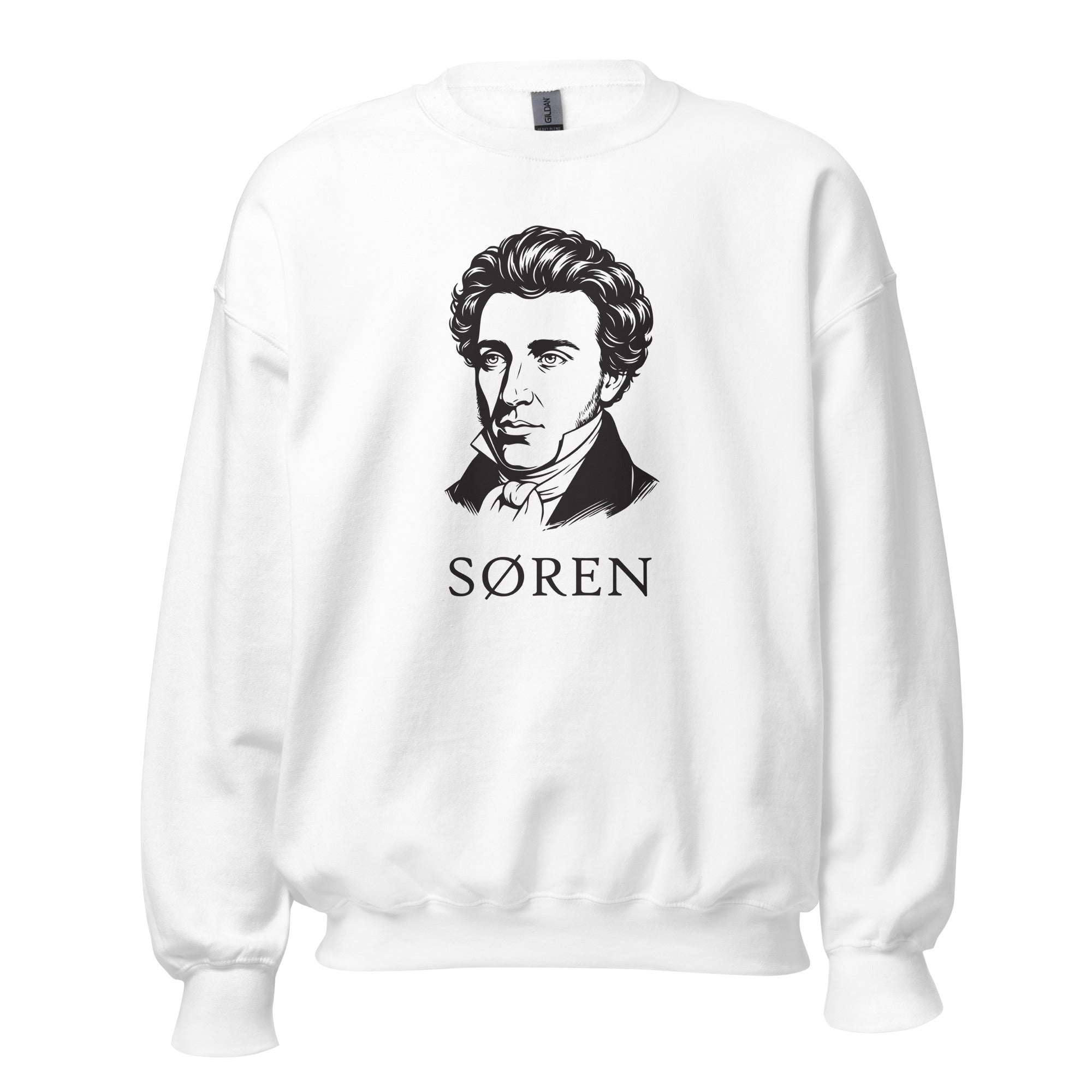 Soeren Kierkegaard Portrait - Sweatshirt - The Philosopher's Shirt