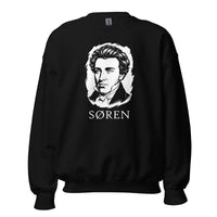 Soeren Kierkegaard Portrait - Sweatshirt - Black / S