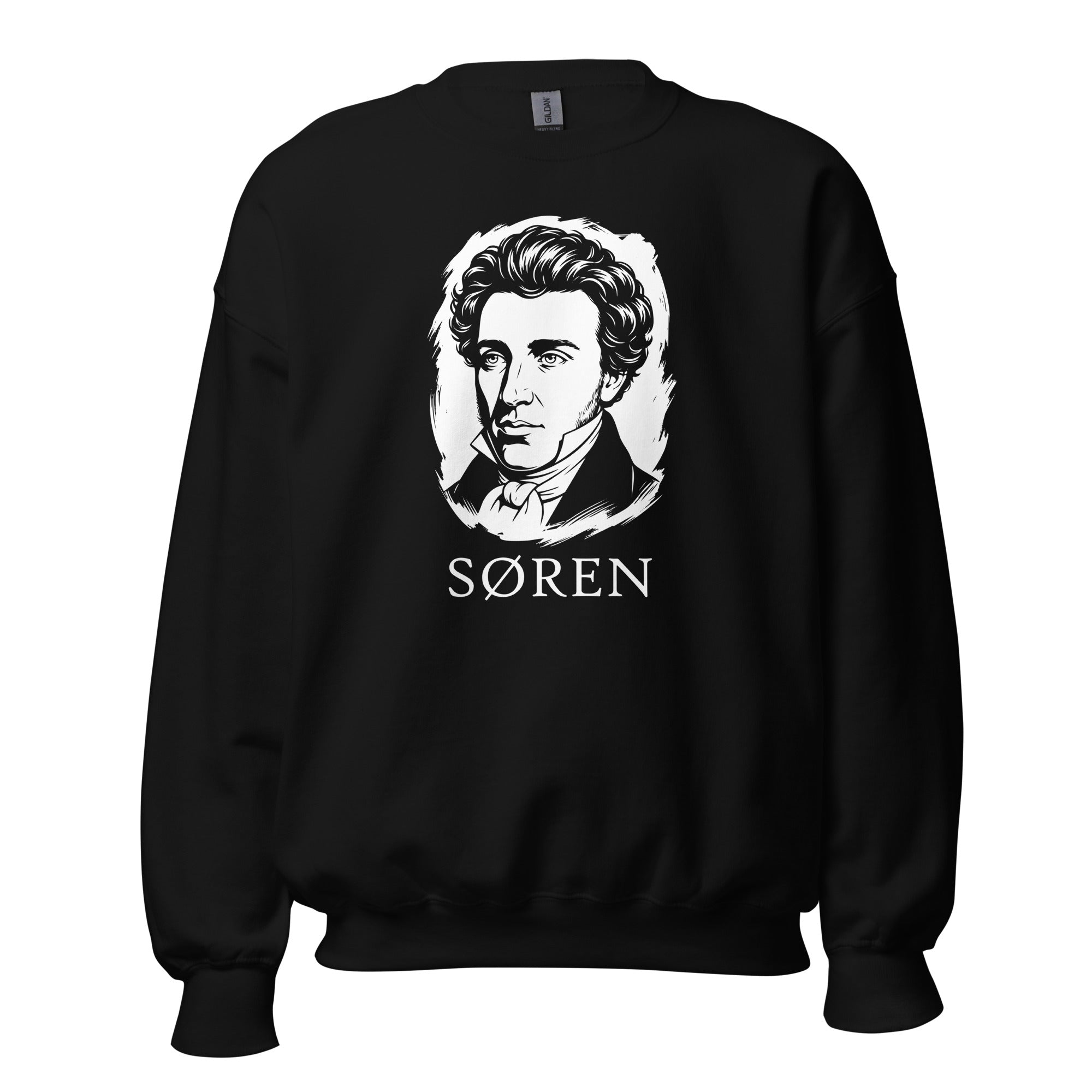 Soeren Kierkegaard Portrait - Sweatshirt - The Philosopher's Shirt