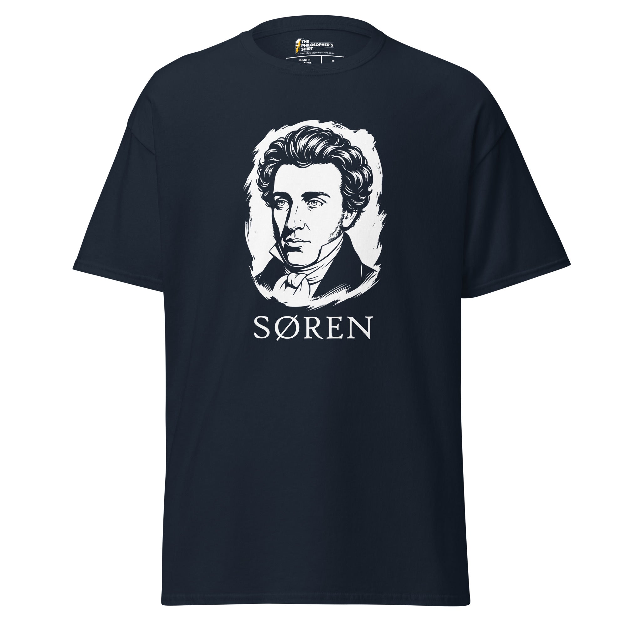 Soeren Kierkegaard Portrait - Unisex Classic T-Shirt - The Philosopher's Shirt