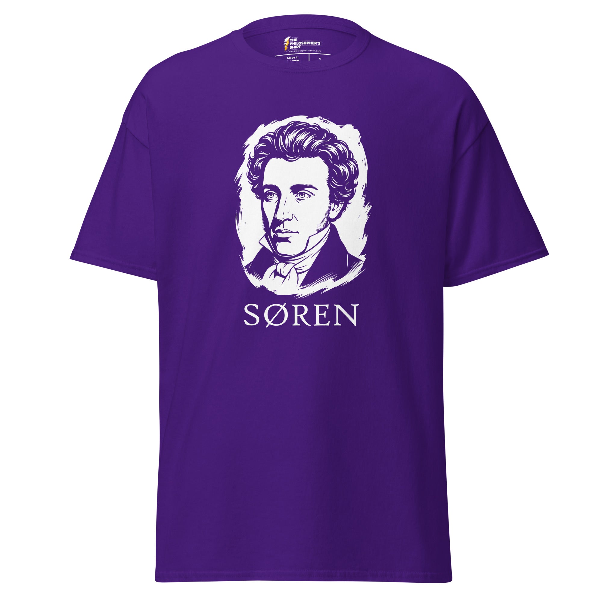 Soeren Kierkegaard Portrait - Unisex Classic T-Shirt - The Philosopher's Shirt
