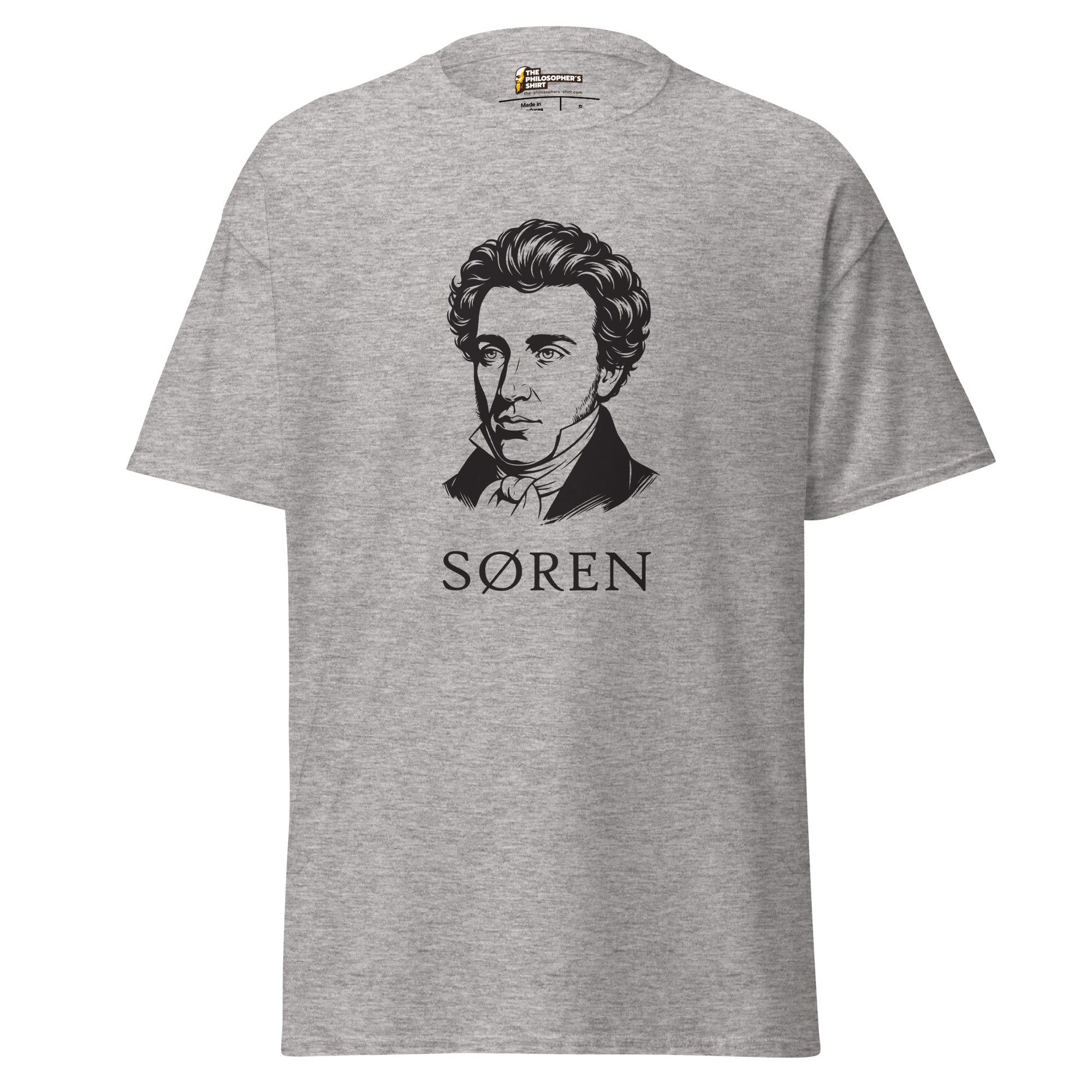 Soeren Kierkegaard Portrait - Unisex Classic T-Shirt - The Philosopher's Shirt