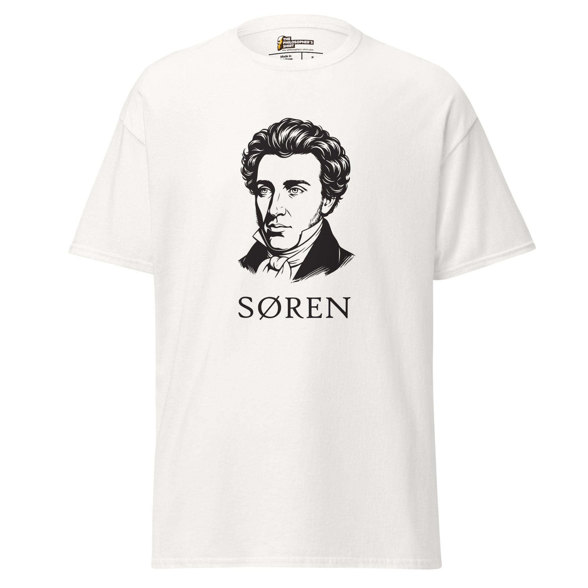 Soeren Kierkegaard Portrait - Unisex Classic T-Shirt - The Philosopher's Shirt