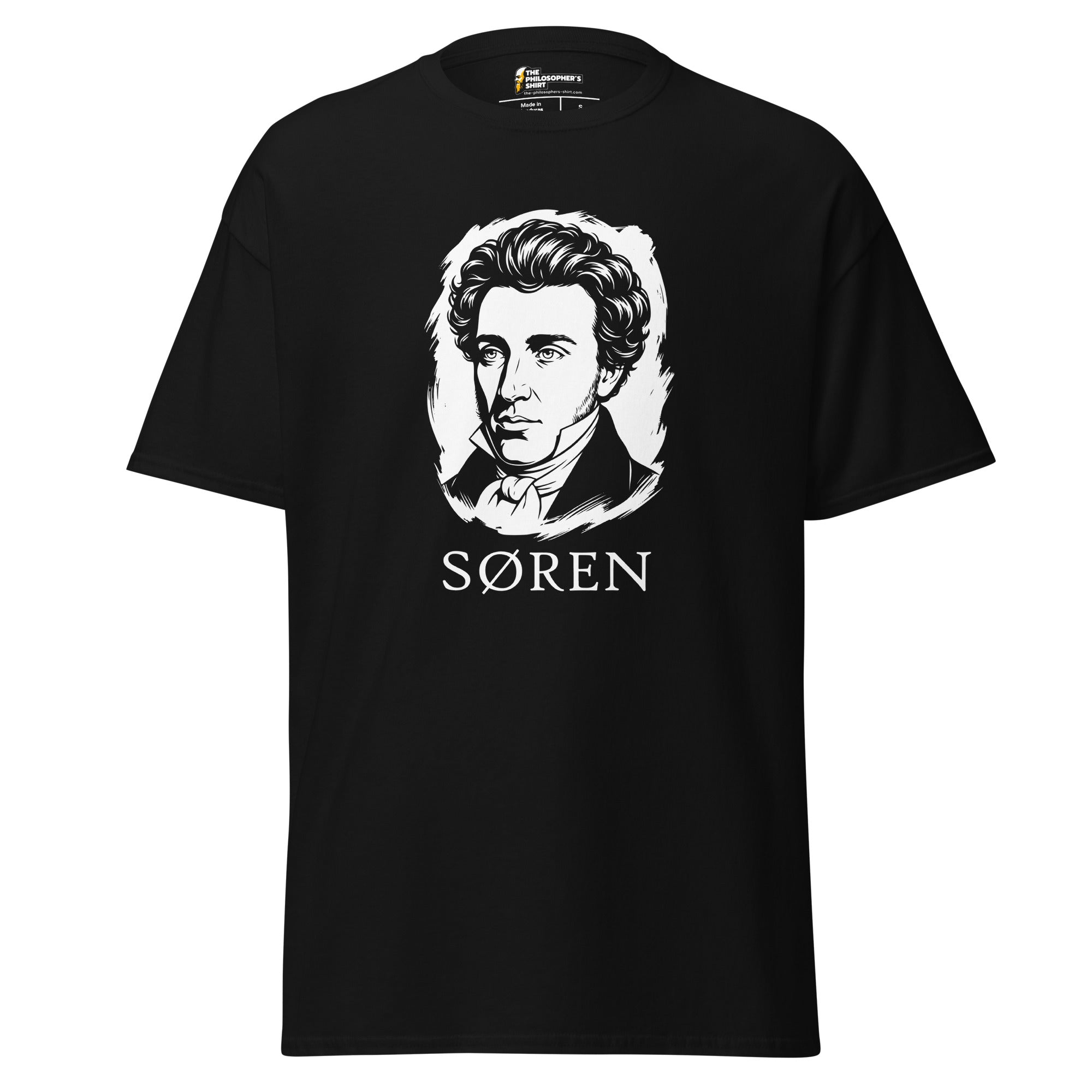 Soeren Kierkegaard Portrait - Unisex Classic T-Shirt - The Philosopher's Shirt