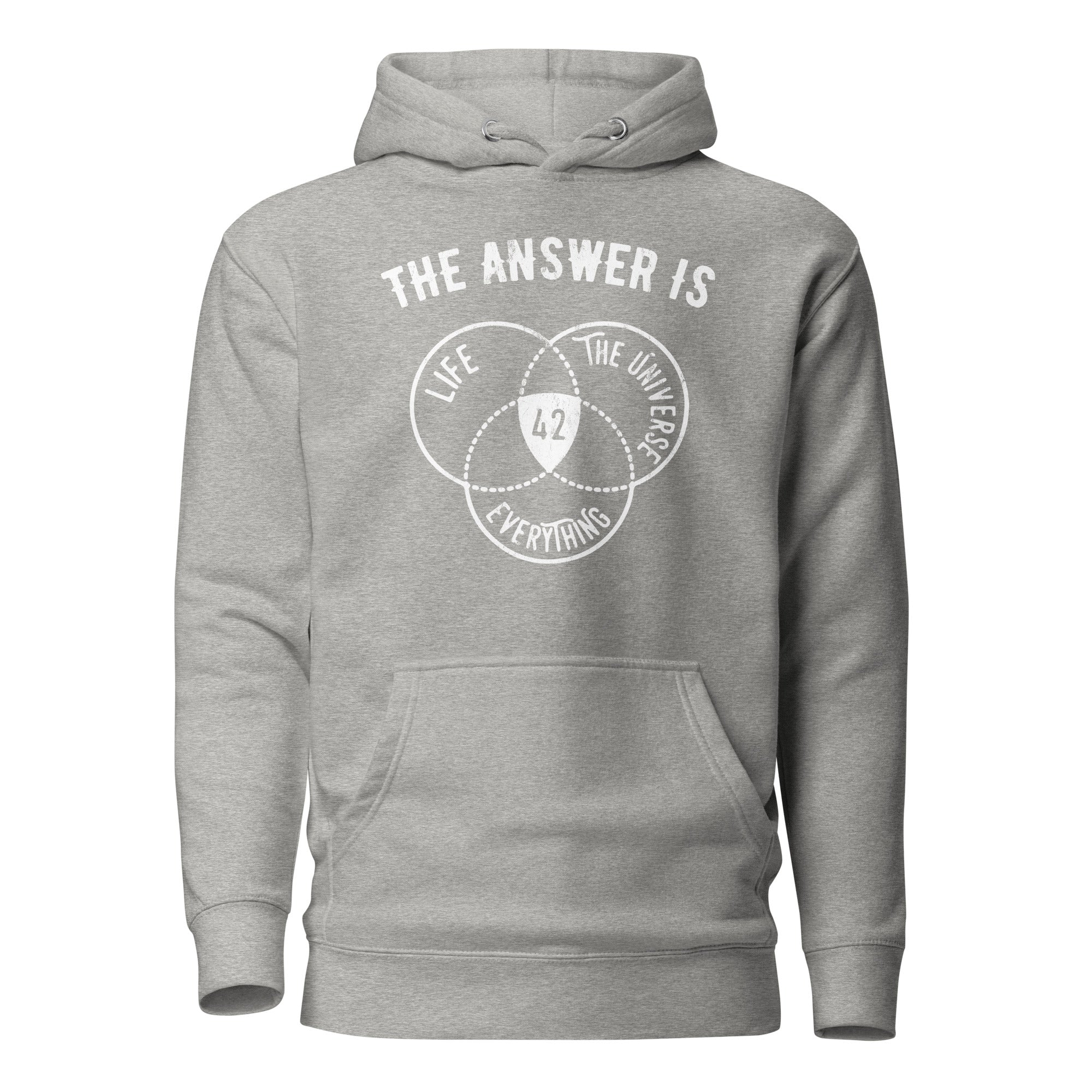 The Answer Is Always 42 - Premium Hoodie - Carbon Grey - The Philosopher's Shirt