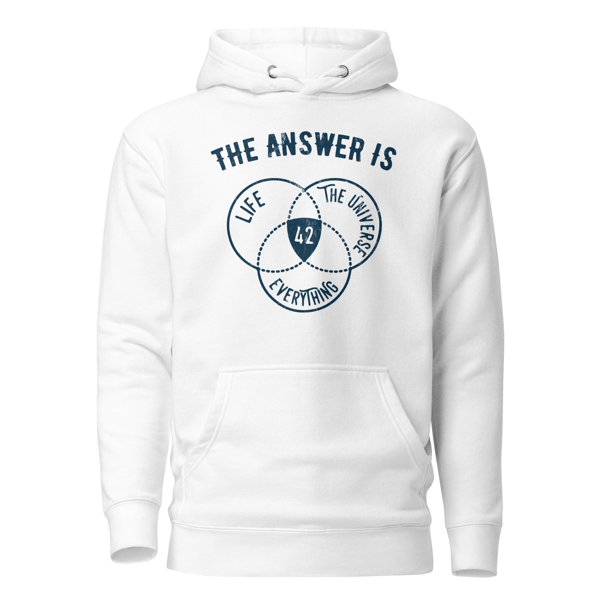 The Answer Is Always 42 - Premium Hoodie - White - The Philosopher's Shirt