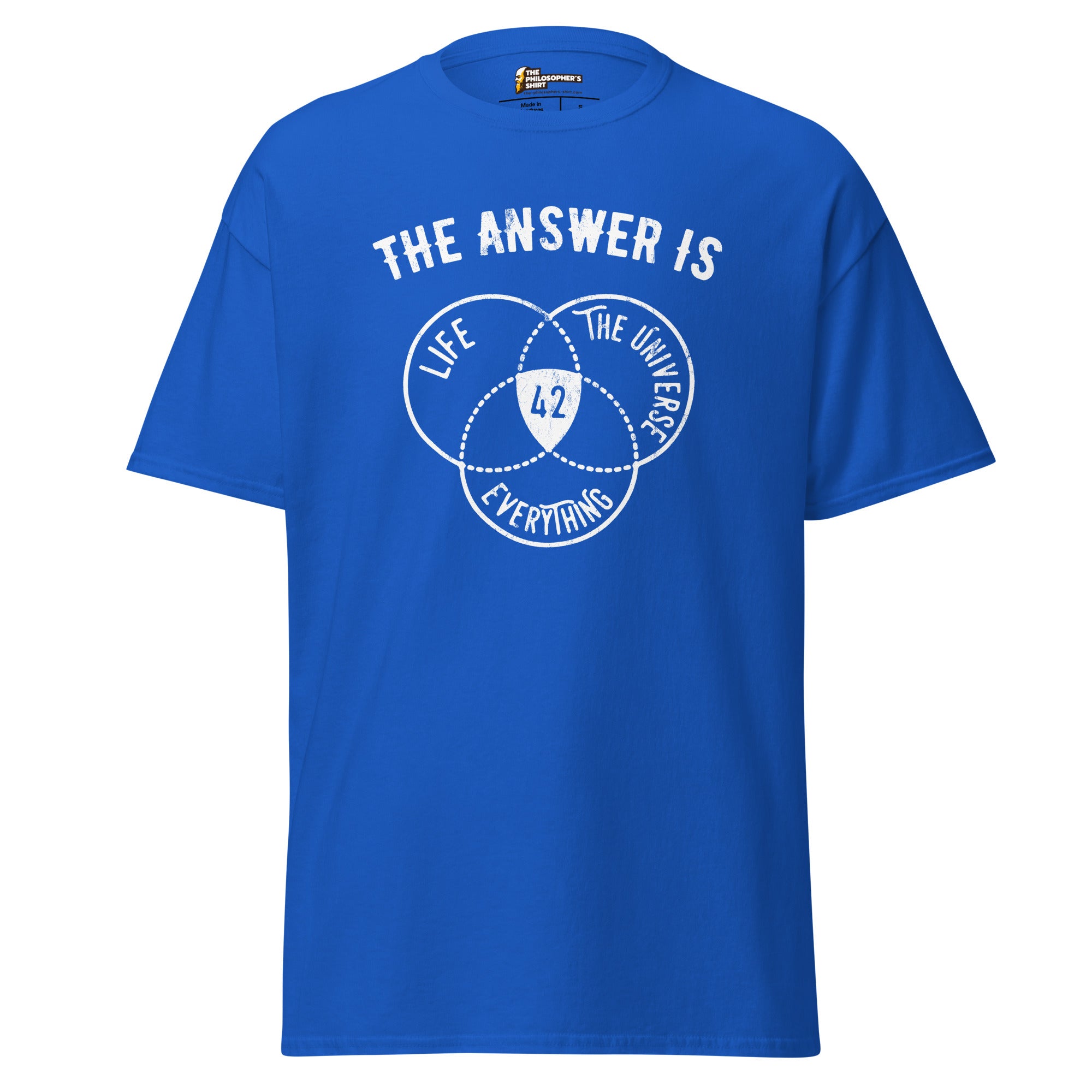The Answer Is Always 42 - Unisex Classic T-Shirt - Royal - The Philosopher's Shirt