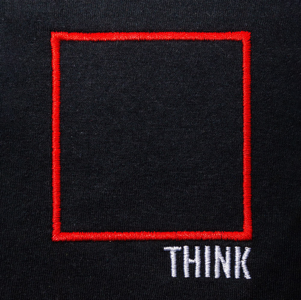 Think Outside the Box - Embroidered - Unisex Classic T-Shirt - The Philosopher's Shirt