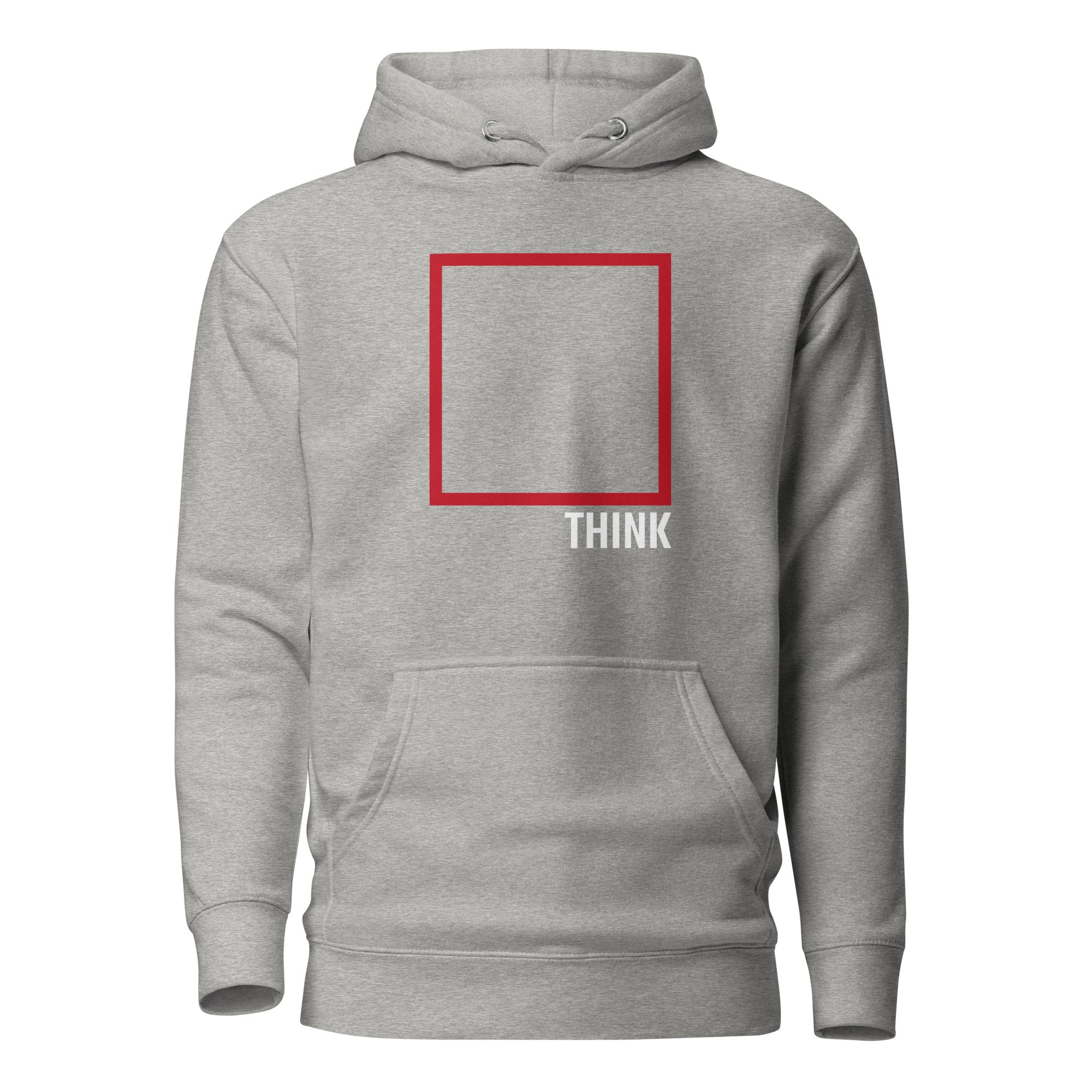 Think Outside The Box - Premium Hoodie - Carbon Grey - The Philosopher's Shirt