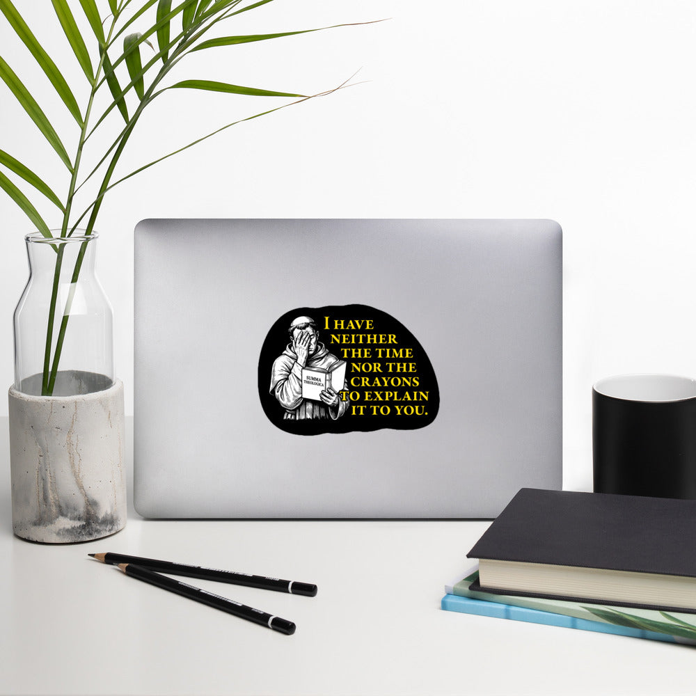 Thomas Aquinas Quote - Sticker - The Philosopher's Shirt