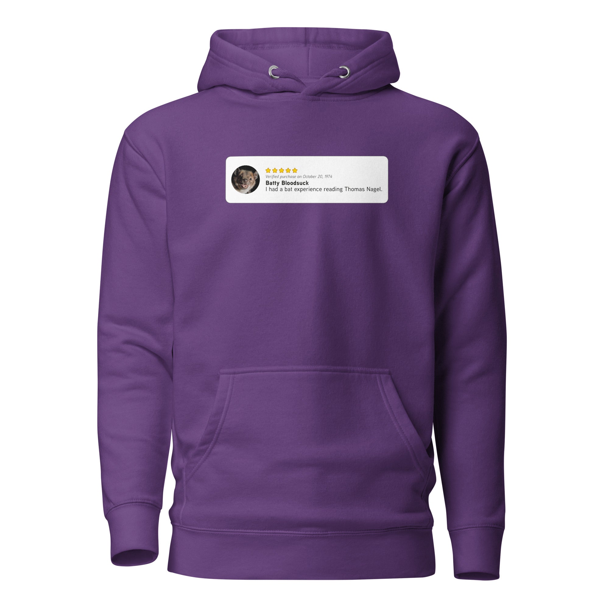 Thomas Nagel: Bat Experience - Premium Hoodie - The Philosopher's Shirt