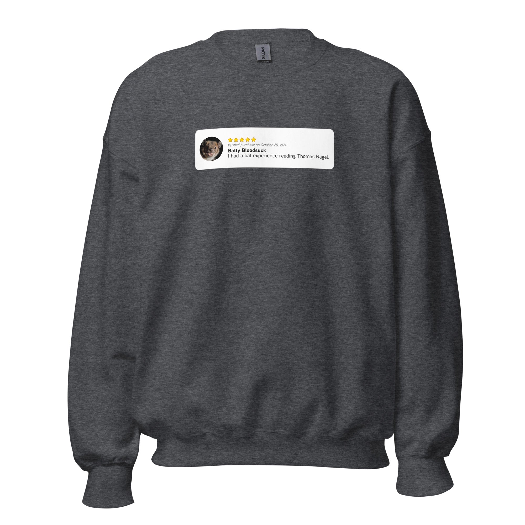 Thomas Nagel: Bat Experience - Sweatshirt - The Philosopher's Shirt