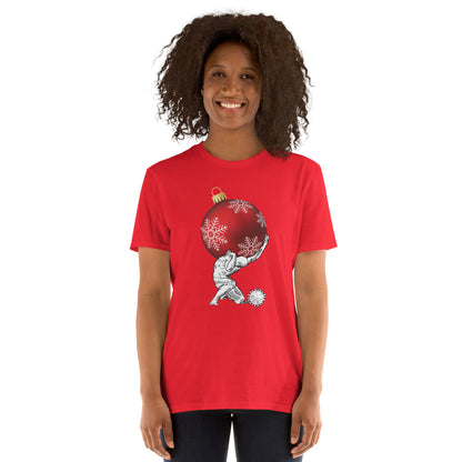 Atlas holding Christmas - Premium T-Shirt