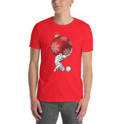 Atlas holding Christmas - Premium T-Shirt