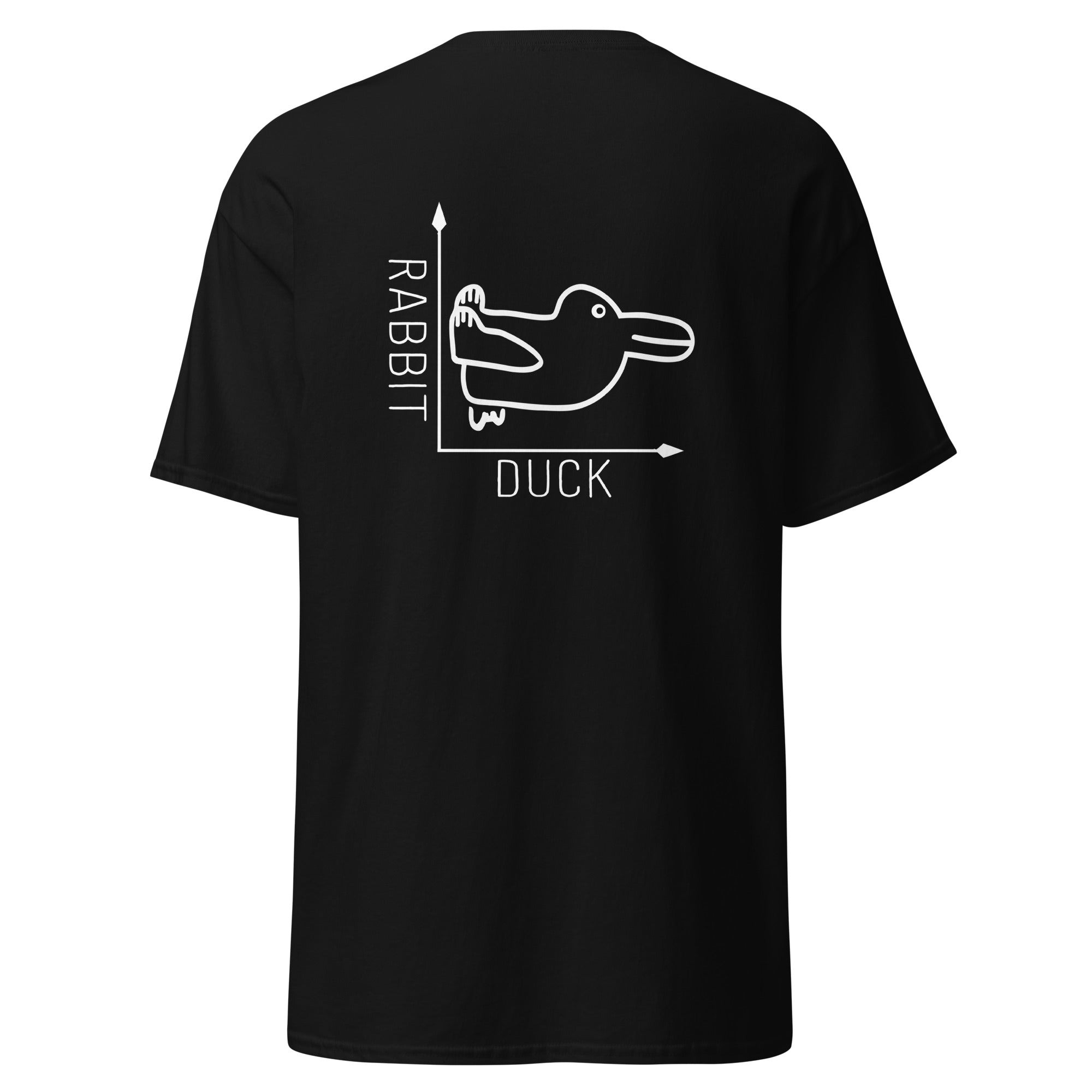 Rabbit-Duck Illusion - Back Print - Unisex Classic T-Shirt - The Philosopher's Shirt