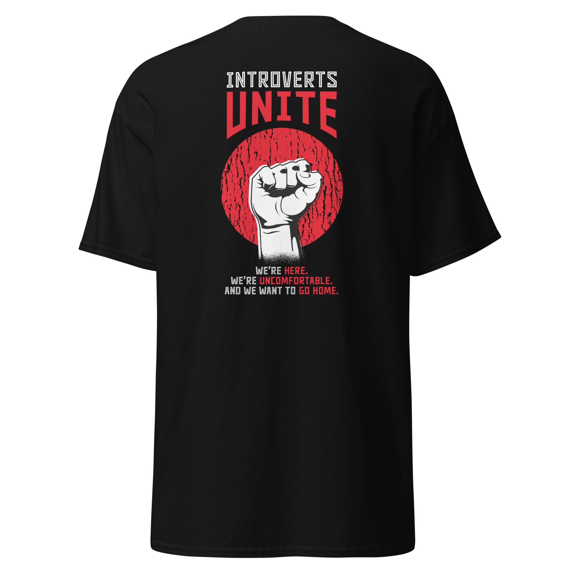 Introverts unite! - Back Print - Unisex Classic T-Shirt - The Philosopher's Shirt