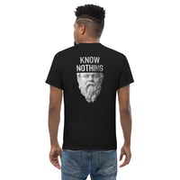 Socrates - Know Nothing - Back Print - Unisex Classic T-Shirt - Black / S