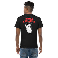 Darwin - Viva la Evolucion - Back Print - Unisex Classic T-Shirt - Black / S