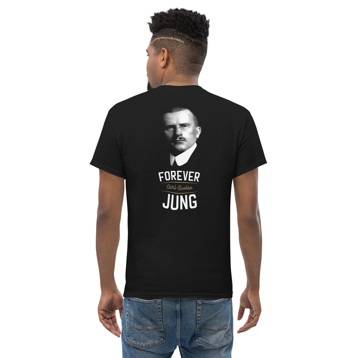 Forever Carl Gustav Jung - Back Print - Unisex Classic T-Shirt - The Philosopher's Shirt