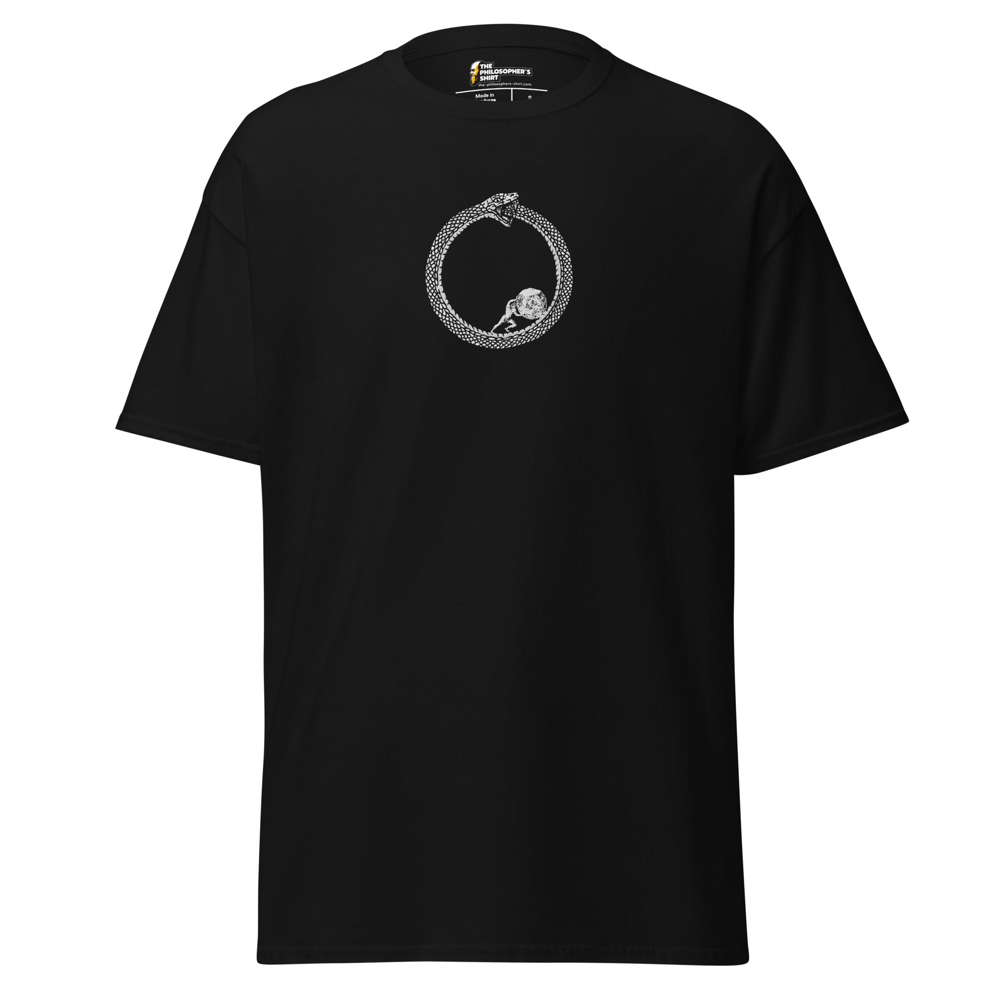 Sisyphus in Ourorboros - Embroidered - Unisex Classic T-Shirt - The Philosopher's Shirt