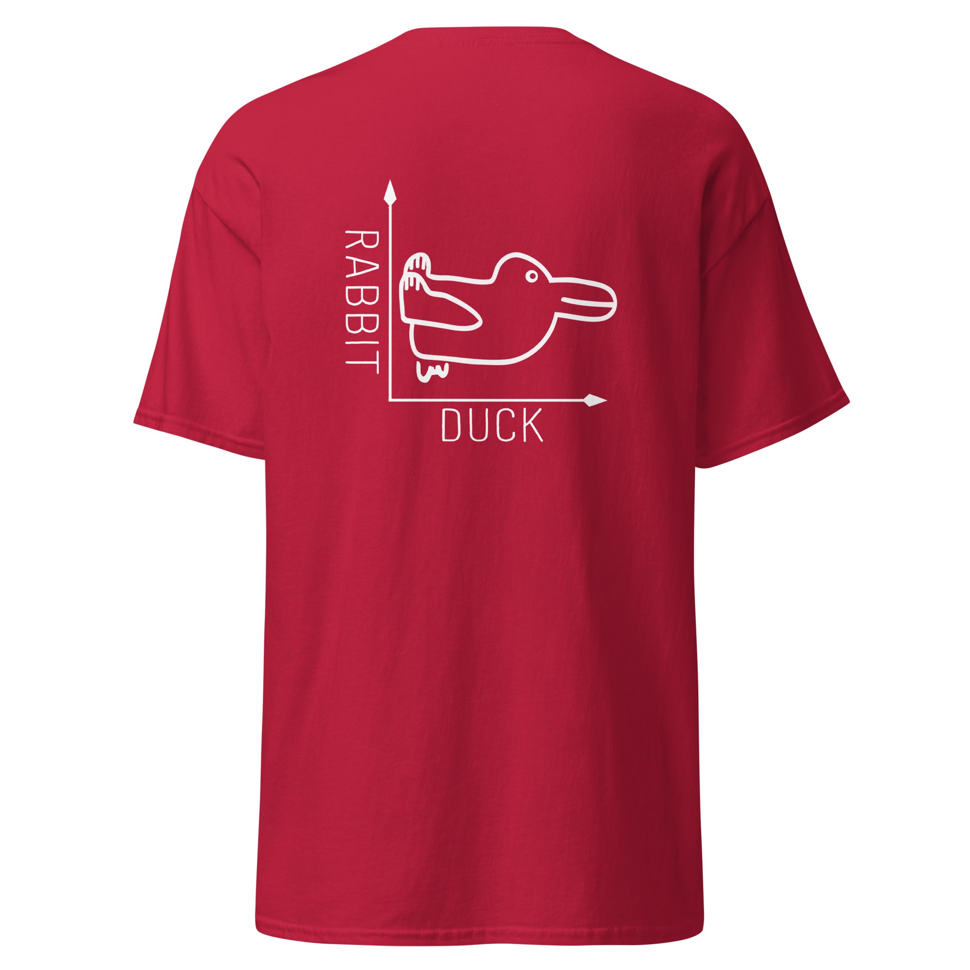 Rabbit-Duck Illusion - Back Print - Unisex Classic T-Shirt - The Philosopher's Shirt